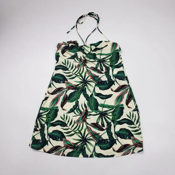 Andie Swim The Waikiki Dress Ivory Palm Tropical Print Summer Dress - Pick Size - Picture 13 of 16